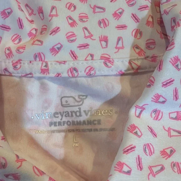 Vineyard Vines Pink and White Polo - Picture 3 of 3